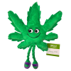 My Name is Mary Jane, Cute Stuffed Parody Marijuana Leaf Dog Toy, Funny Squeaky Weed Toy, Cool Plush Novelty 420 Gift for Puppies & Small