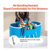 Portable Dog Bathtub, Elevated & Foldable Space-saving Pet Shower Station with Quick Drainage