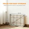 Pee Pad Holder Foldable Dog Litter Box with 3 Disposable Pads, 33.9" x 24.4"