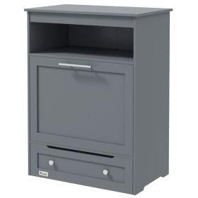 Pet Feeder Station Storage Cabinet, Dog Food Storage Container with Dog Raised Bowls, Watering Supplies, Gray (Option: Gray-935x505x210 mm)