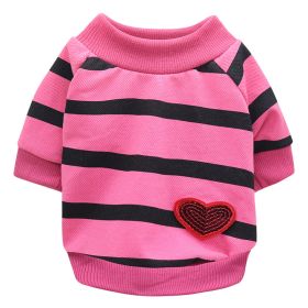 Jarre Aero Bull Pug Puppy Clothes Teddy Milk Cat Pet Spring And Summer Thin Small Dog Puppy (Option: Rose Red-L)